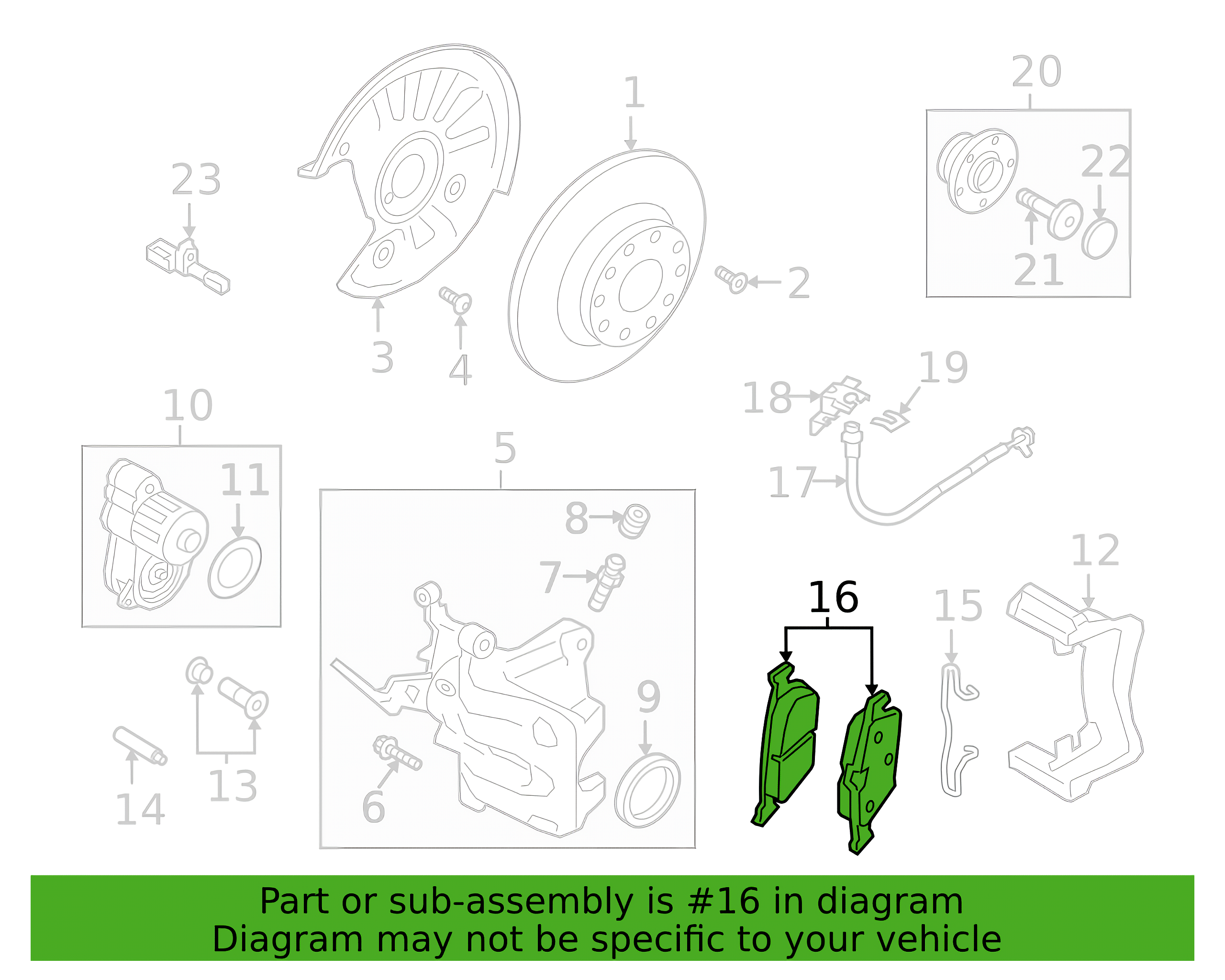 Brake Lining 5Q0-698-451-AF - View 3